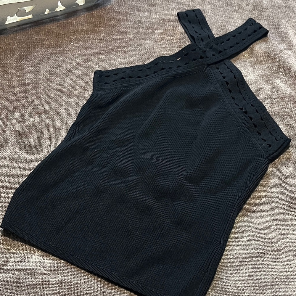 White House Black Market Black Halter Top